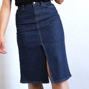 90's GAP JEANS MIDI A-LINE VINTAGE DENIM SKIRT